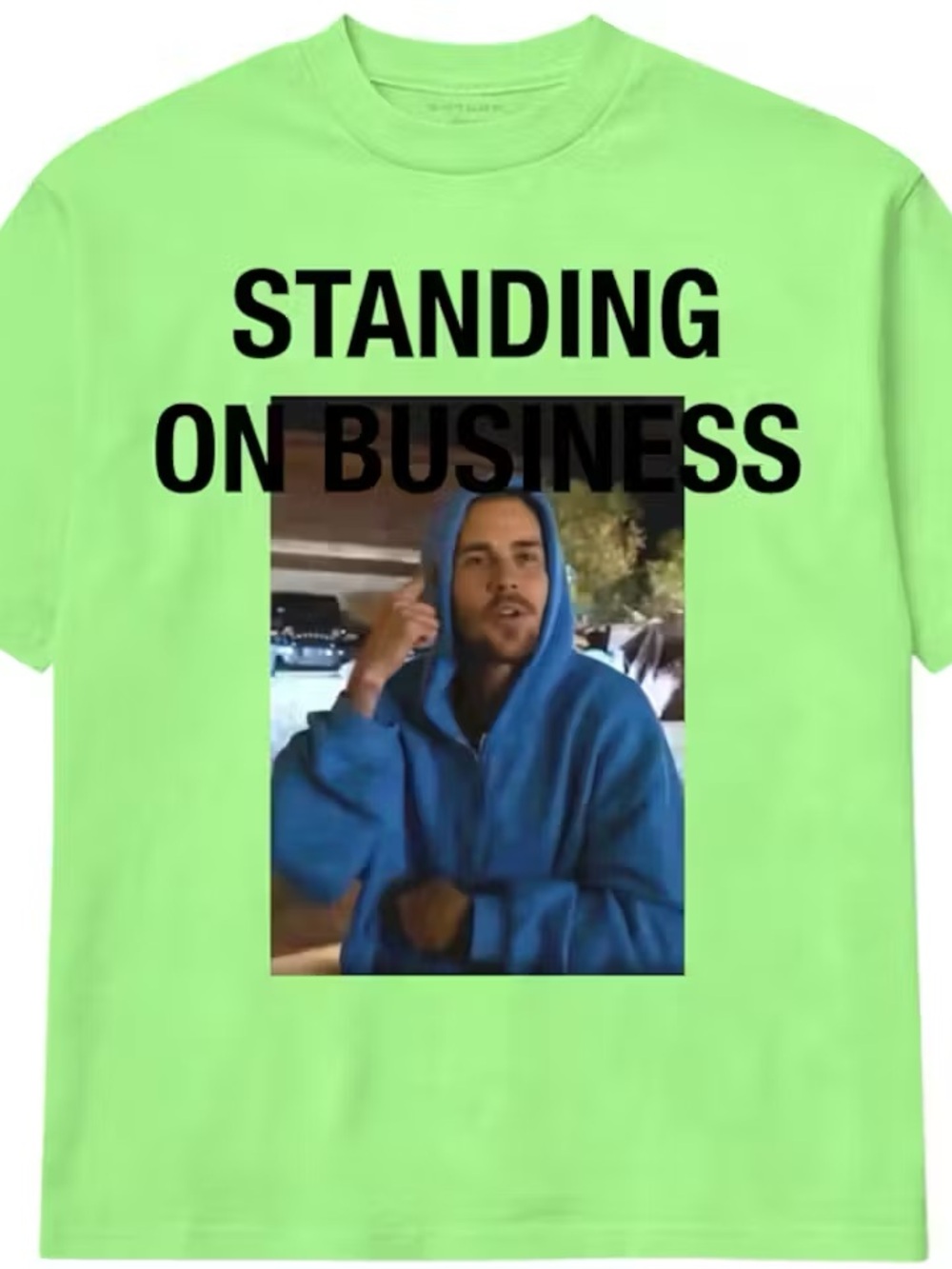 Justin Bieber SKYLRK Coachella "standing on business" t shirt